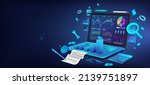 business dashboard finance... | Shutterstock .eps vector #2139751897