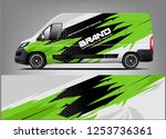 company car wrap. wrap design... | Shutterstock .eps vector #1253736361