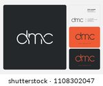 Letters DMC logo icon with business card vector template.