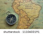Vintage map south america and...