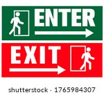 enter and exit sign for public... | Shutterstock .eps vector #1765984307