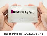 Antigen test kits. Rapid kits of Covid-19 Ag test. COVID-19 virus disease healthcare check,Coronavirus global pandemic outbreak crisis,Rapid Strep Test RST kit,Quick Antigen Detection Testing