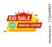 eid mubarak sale design for... | Shutterstock .eps vector #1726639807