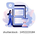 planning schedule concept. flat ... | Shutterstock .eps vector #1452223184
