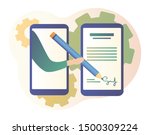electronic contract or digital... | Shutterstock .eps vector #1500309224