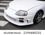 Front Headlight Of White Toyota ...