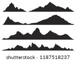 mountains silhouettes on the... | Shutterstock .eps vector #1187518237