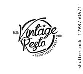 vintage food   restaurant logo... | Shutterstock .eps vector #1298750671