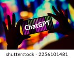 Small photo of February 1, 2023, Brazil. In this photo illustration, the ChatGPT (OpenAI) logo is displayed on a smartphone screen