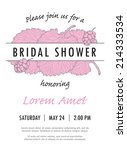 bridal shower invitation... | Shutterstock .eps vector #214333534