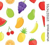 fruits seamlees pattern... | Shutterstock .eps vector #1553274701