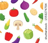 vegetables seamlees pattern... | Shutterstock .eps vector #1553274704