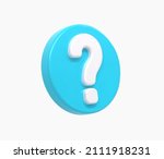 3d realistic blue question mark ... | Shutterstock .eps vector #2111918231