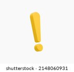 3d realistic exclamation mark... | Shutterstock .eps vector #2148060931