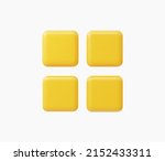 3d realistic square app buttons ... | Shutterstock .eps vector #2152433311