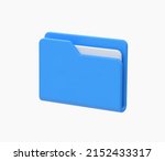 3d realistic data folder icon... | Shutterstock .eps vector #2152433317