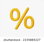 3d realistic percentage symbol... | Shutterstock .eps vector #2155885227