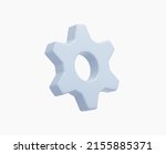 3d realistic gear icon vector... | Shutterstock .eps vector #2155885371
