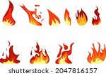 vector of the fires bundle  ... | Shutterstock .eps vector #2047816157