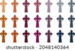 vector of the halloween cross | Shutterstock .eps vector #2048140364