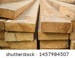 stacked lumber. folded wood... | Shutterstock . vector #1457984507