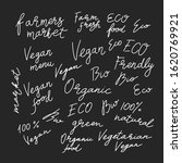 healthy food chalk drawings.... | Shutterstock .eps vector #1620769921