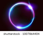vector vibrant neon circle with ... | Shutterstock .eps vector #1007864404