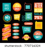set of after christmas and end... | Shutterstock .eps vector #770716324
