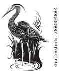 Digital Illustration Of Heron