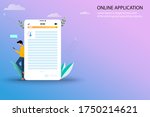 online application concept  a... | Shutterstock .eps vector #1750214621
