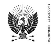 phoenix bird logo. heraldic... | Shutterstock .eps vector #1810877041