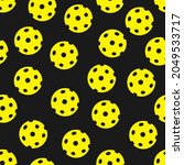 yellow pickleballs pattern on... | Shutterstock .eps vector #2049533717