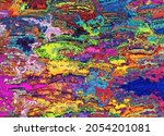 bright psychedelic background... | Shutterstock . vector #2054201081