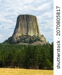 Summer afternoon at Devils Tower National Monument, Wyoming 