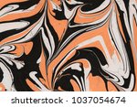 colorful orange with brown... | Shutterstock . vector #1037054674