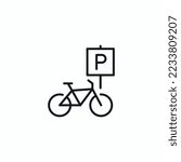 Bicycle Parking Place Icon...