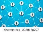 Small photo of People form connections and grow into a network of relationships. Organization of work on complex projects.