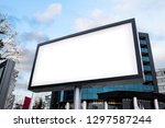 billboard mockup outdoors ... | Shutterstock . vector #1297587244