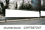 billboard mockup outdoors ... | Shutterstock . vector #1297587247