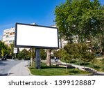billboard blank mockup and... | Shutterstock . vector #1399128887