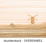 mill field wheart rual scenery... | Shutterstock . vector #1935054851