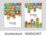 abstract vector layout... | Shutterstock .eps vector #504042307