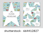 abstract vector layout... | Shutterstock .eps vector #664412827