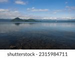 Beautiful scenery of Lake Toya in Hokkaido, Japan