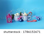 merry christmas  two cups of... | Shutterstock . vector #1786152671