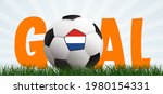 slogan goal with football with... | Shutterstock .eps vector #1980154331