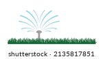 grass lawn with garden... | Shutterstock .eps vector #2135817851