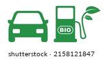 biofuel pump or biodiesel. car... | Shutterstock .eps vector #2158121847