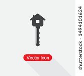key icon  key house icon vector ... | Shutterstock .eps vector #1494101624