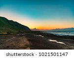 Sunset at Kaena Point beach , Waialua,Northshore of Oahu island, Hawaii